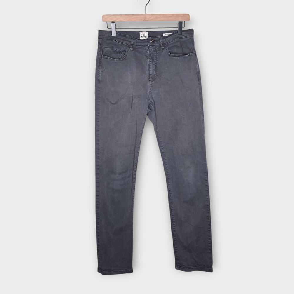 Flint and Tinder Tapered Chino Pants Gray Green Stretch Mens 30x30